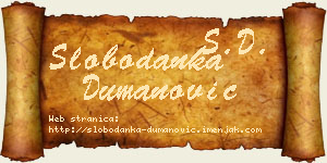 Slobodanka Dumanović vizit kartica